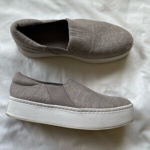 Vince Wool Warren Eco Platform Sneaker in Taupe Size 6.5
